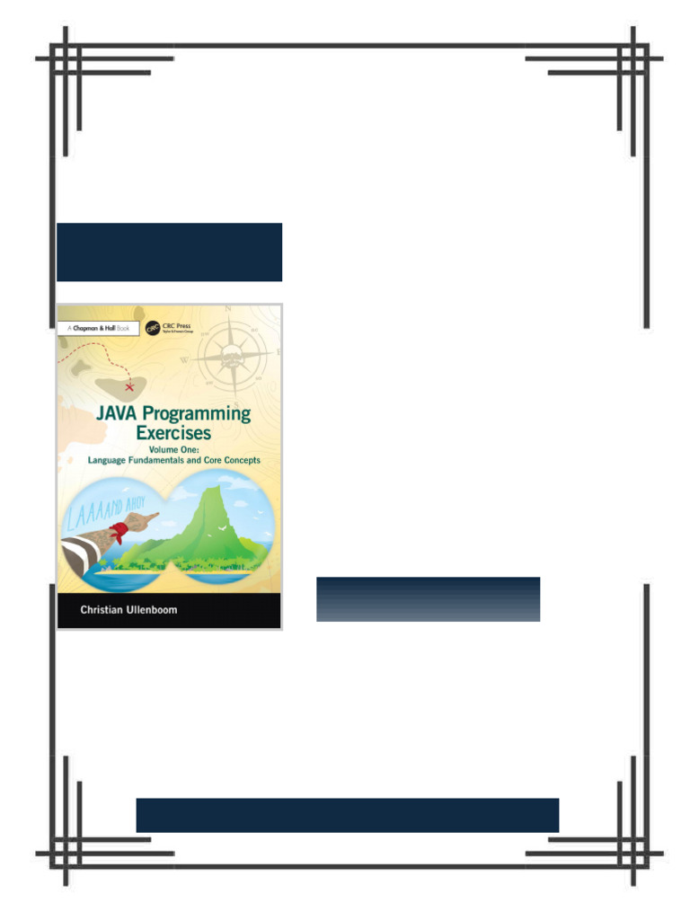 Java Programming Exercises Volume One Language Fundamentals and Core ...