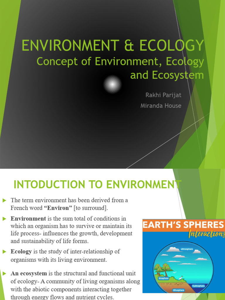 Understanding Environment and Ecology Concepts | PDF | Ecology ...