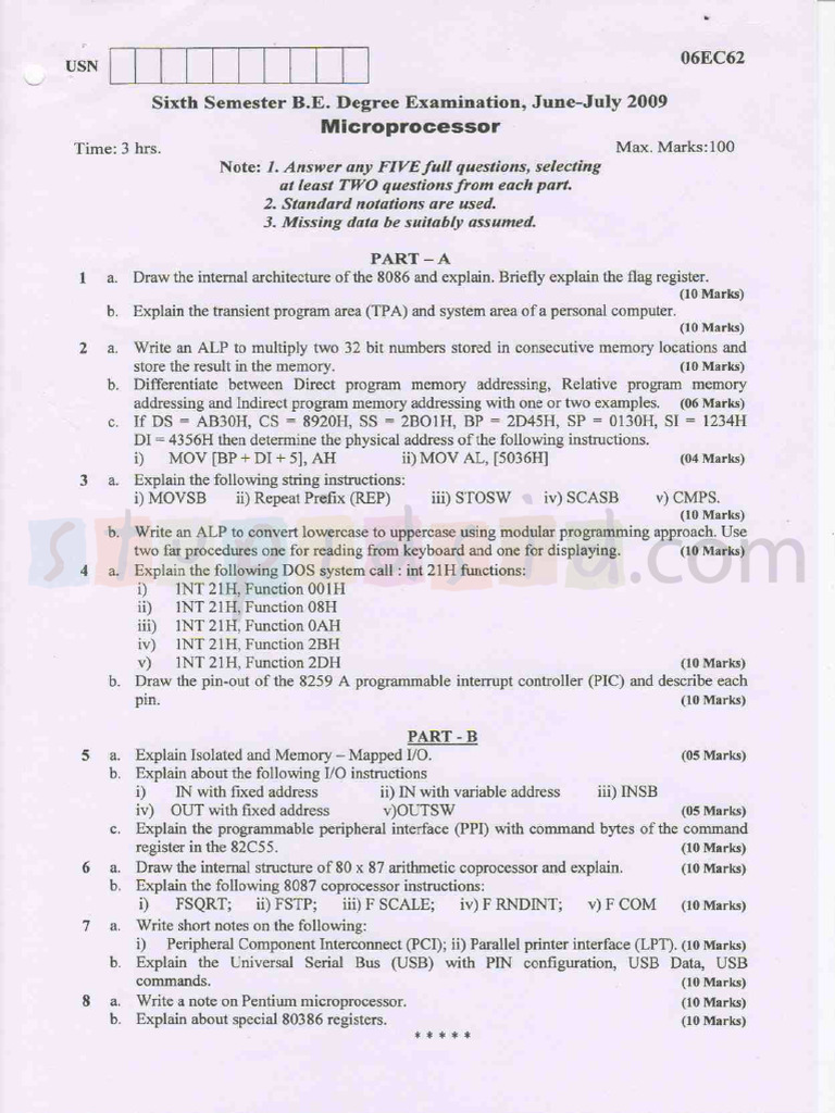 MP-Previous Year Question Paper | PDF
