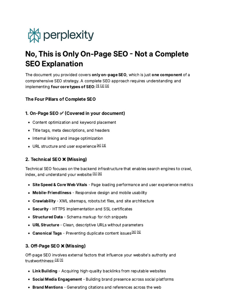 No, This Is - Only - On-Page SEO - Not A Complete | PDF | Search Engine ...