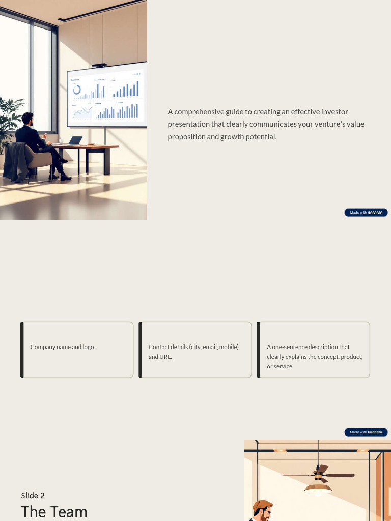 Investor Pitch Deck Essentials Guide | PDF | Market (Economics ...