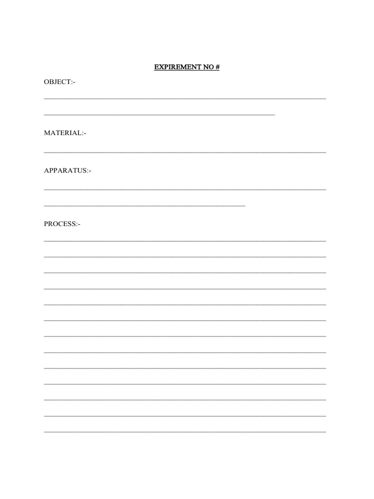 Experiment Documentation Template | PDF