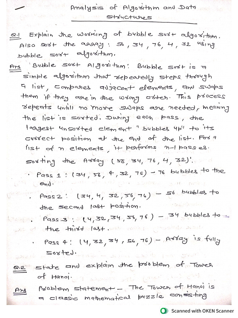 Analysis of Algorithms and Data Structures | PDF