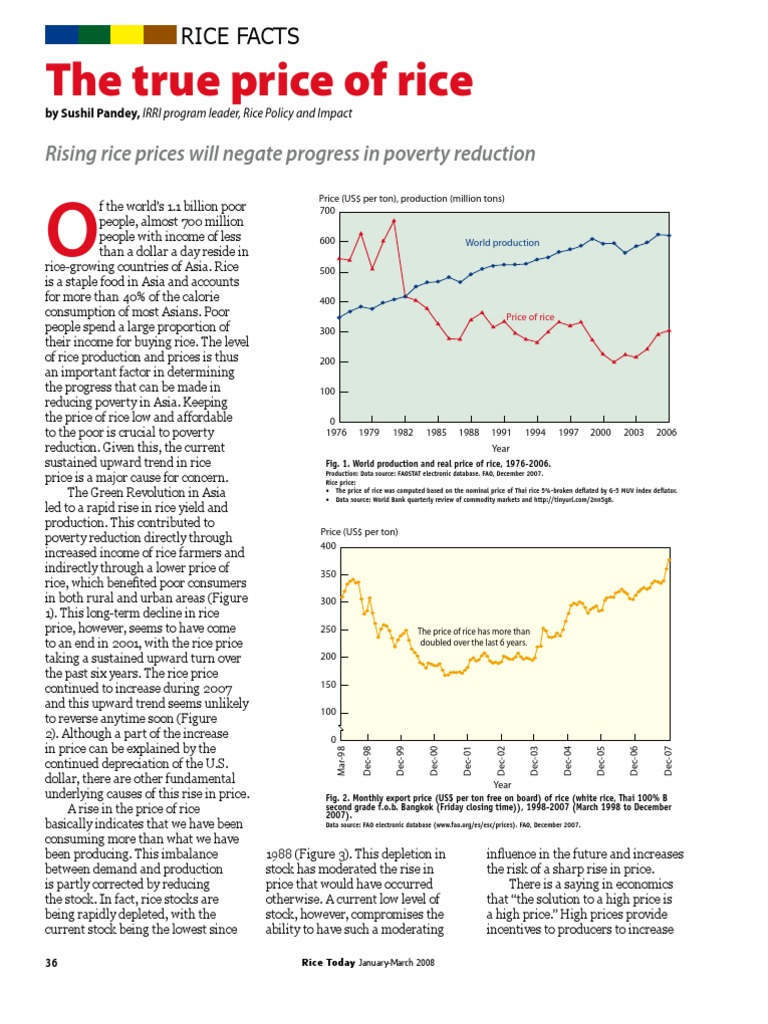 RT Vol. 7, No. 1 Rice Facts | PDF | Rice | Poverty