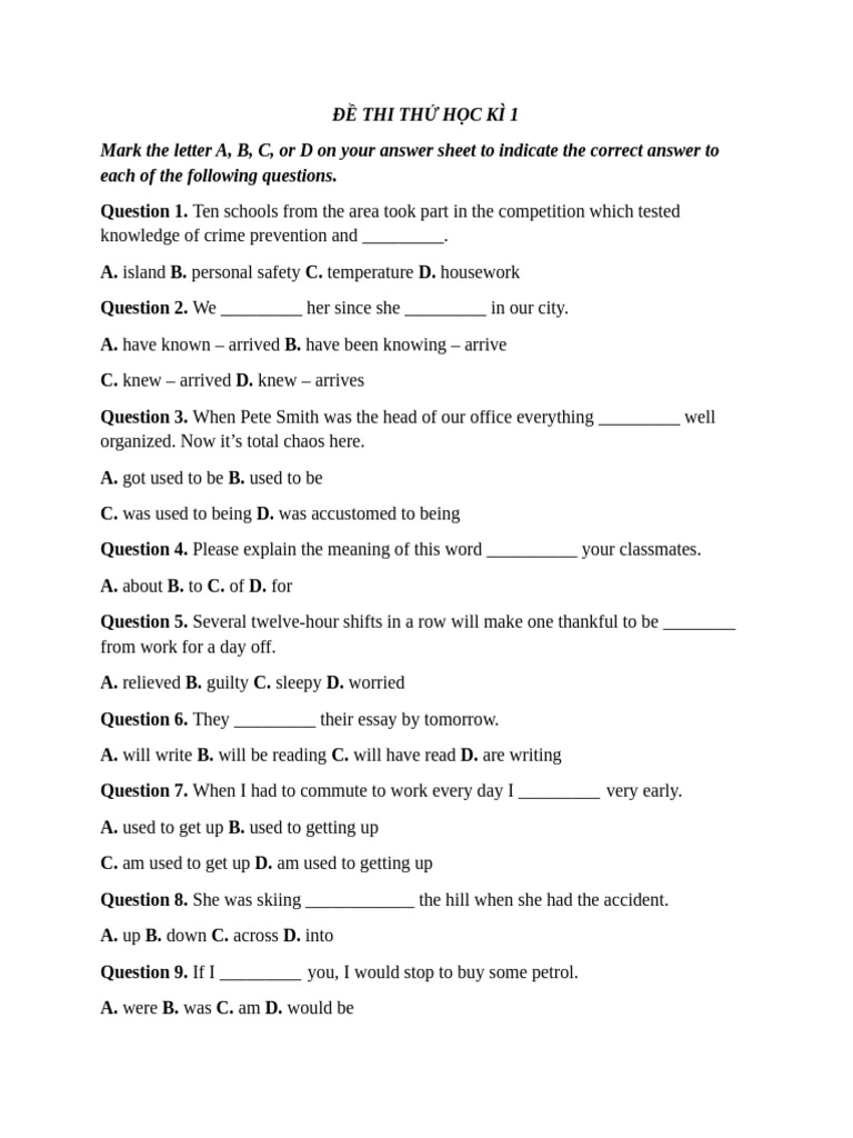 Practice Exam for Semester 1 | PDF | Insomnia | Sleep