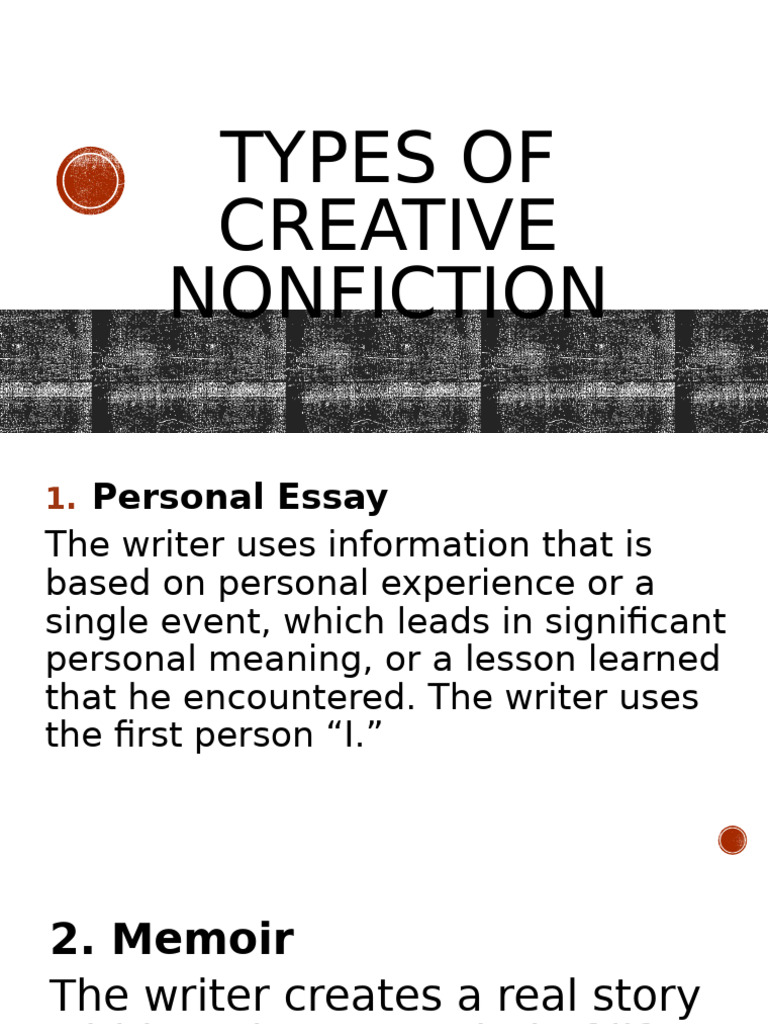 Q3 L2 Types of Creative Nonfiction | PDF