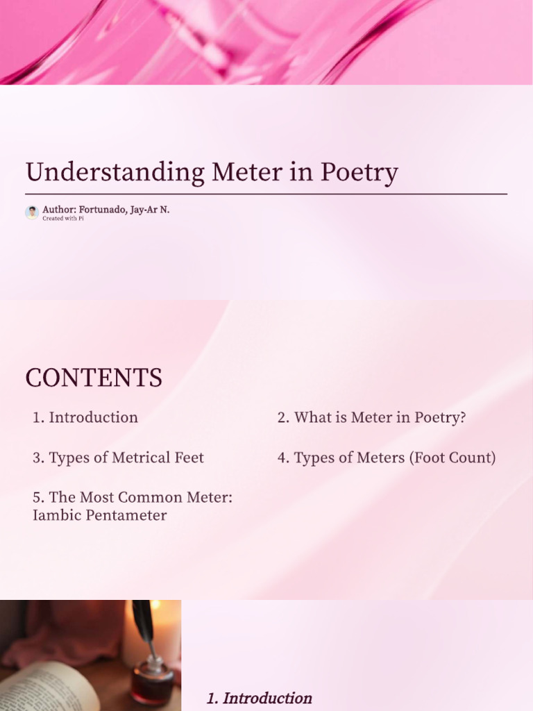 Mastering Meter in Poetry Basics | PDF | Metre (Poetry) | Poetry