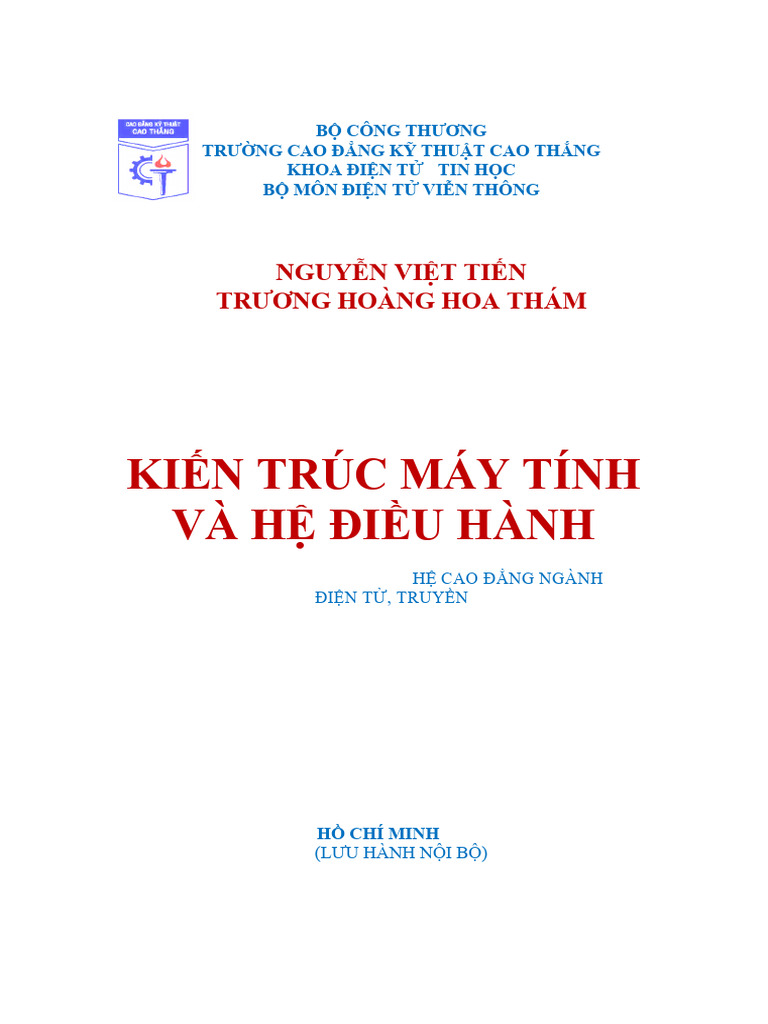 Bia-Muc Luc-Loi Noi Dau Giao Trinh KTMT Va HDH 09-2018 (Ban Photo) | PDF