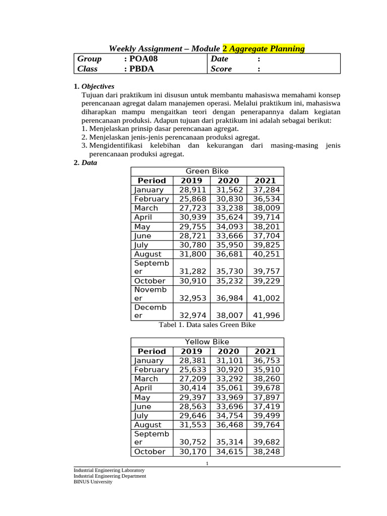 Template Weekly Assignment (W2) | PDF