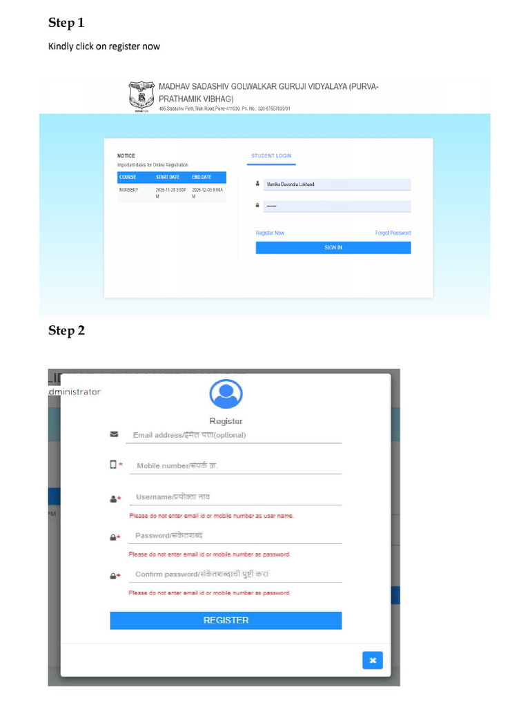 User Login Instructions Guide | PDF