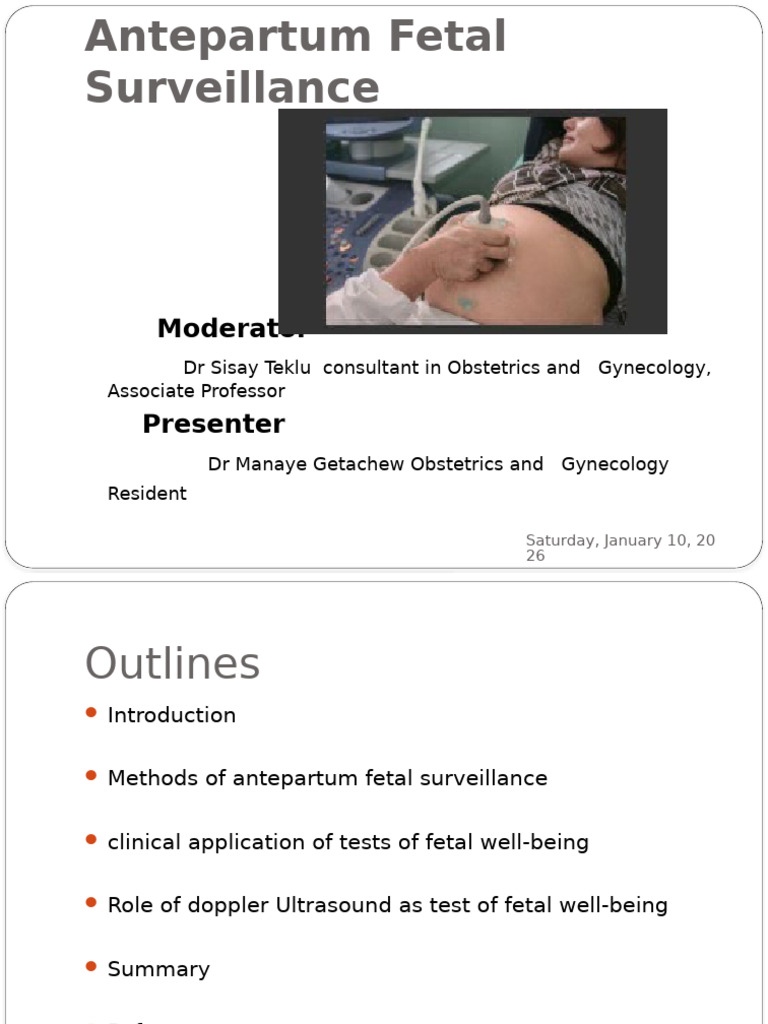 Antepartum Fetal Surveillance Methods | PDF | Prenatal Development | Fetus