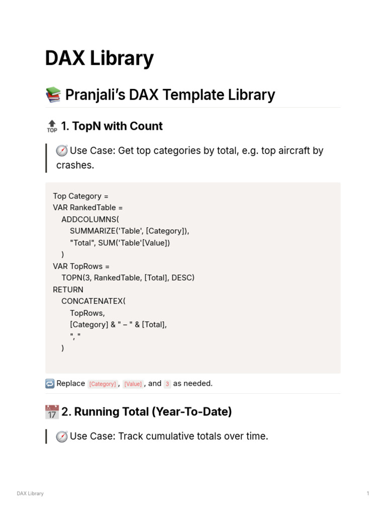 Dax Library | PDF
