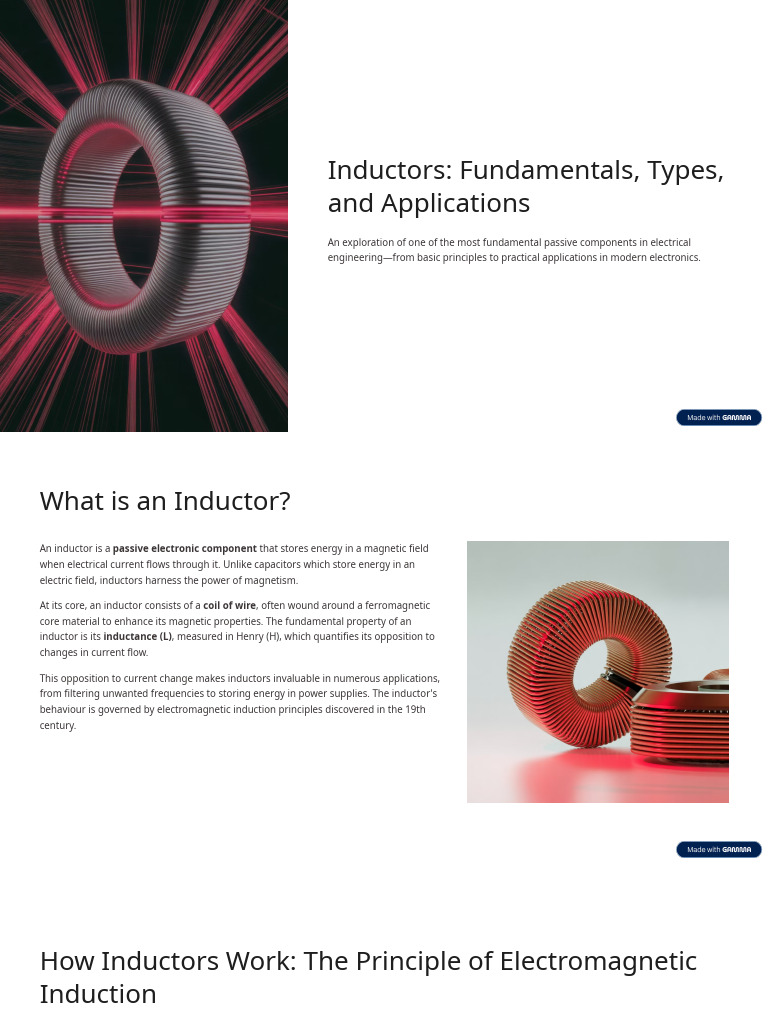 Inductors: Types, Functions, and Uses | PDF | Inductor ...