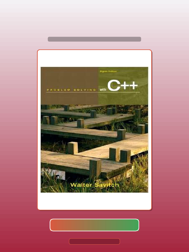 Test Bank for Problem Solving With C 8th Edition Walter Savitch | PDF ...