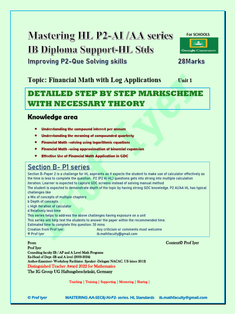 Financial Math with Logarithms Guide | PDF | Mathematics