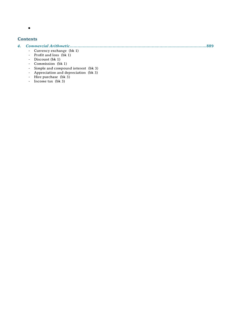 Commercial Arithmetic | PDF