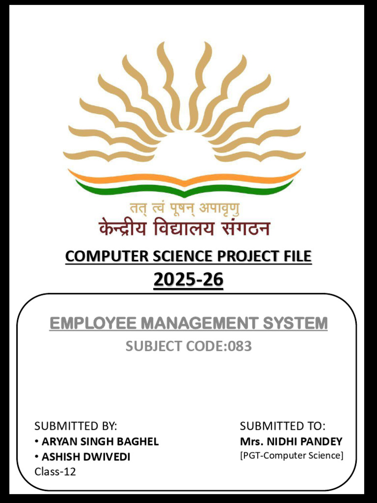 Employee Management System Project | PDF | Computer Engineering ...