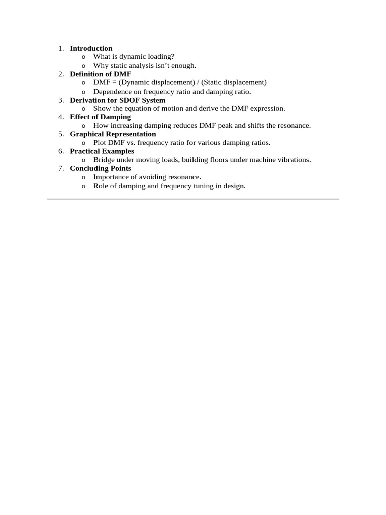 Understanding Dynamic Magnification Factor | PDF