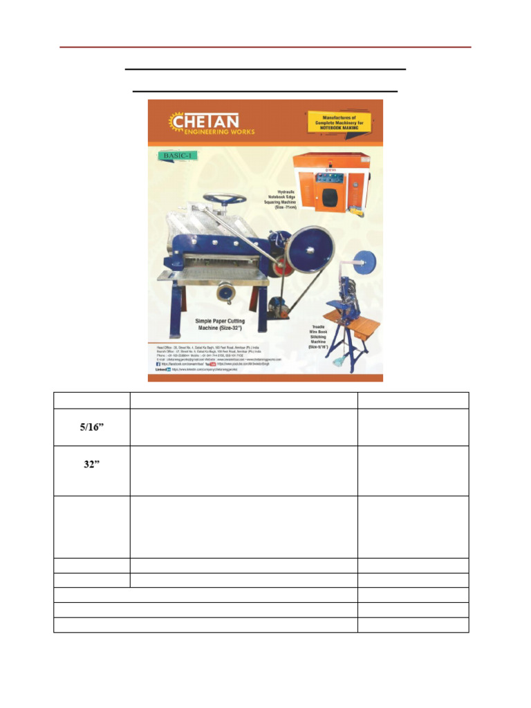 Notebook Making Machines Price List 2025 | PDF | Electric Motor ...