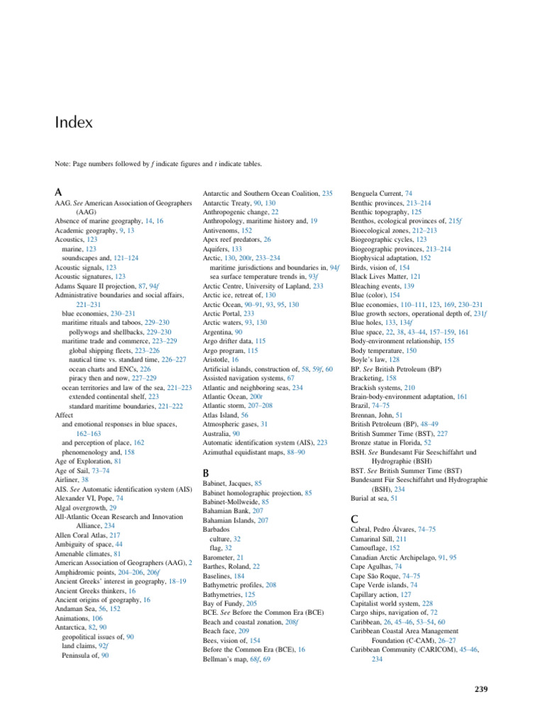 Comprehensive Marine Geography Index | PDF | Oceans | Geography