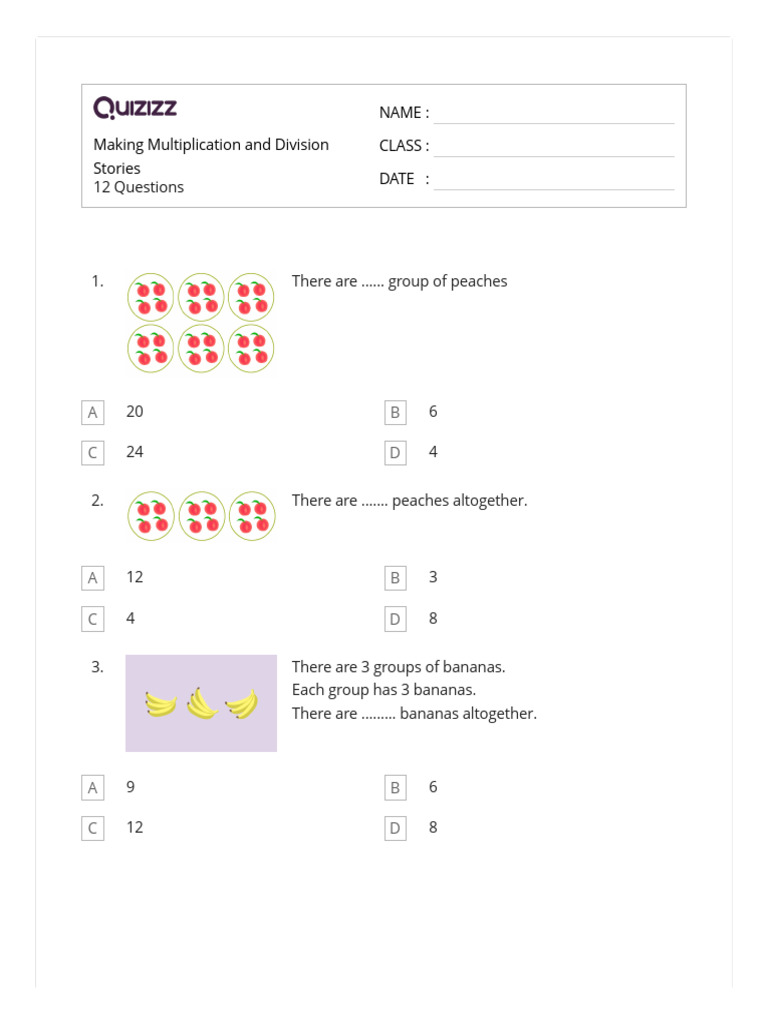 Making Multiplication and Division Stories | PDF
