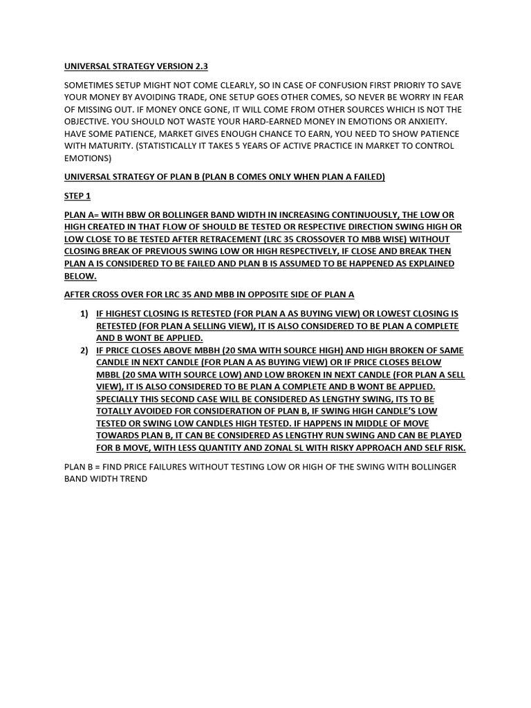 Universal Trading Strategy Guide 2.3 | PDF | Risk | Investing