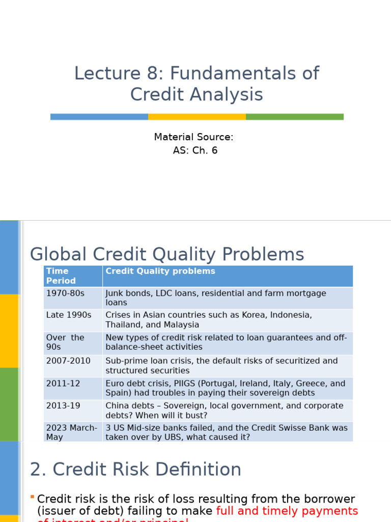Credit Risk Analysis and Historical Trends | PDF
