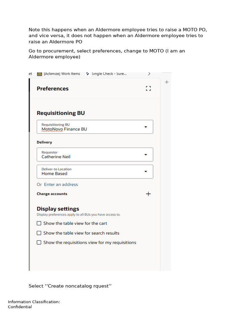MOTO PO Creation Guide for Aldermore Employees | PDF