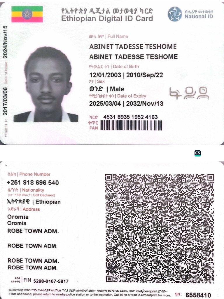 Fayda Id | PDF