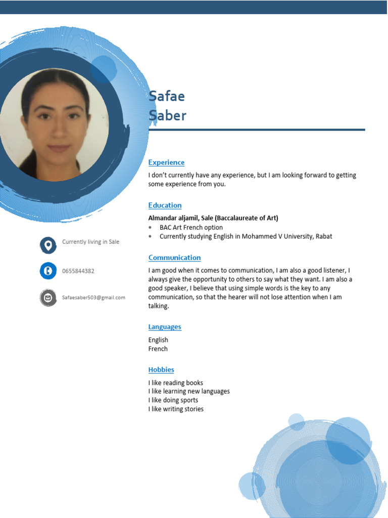 Safae Saber CV | PDF