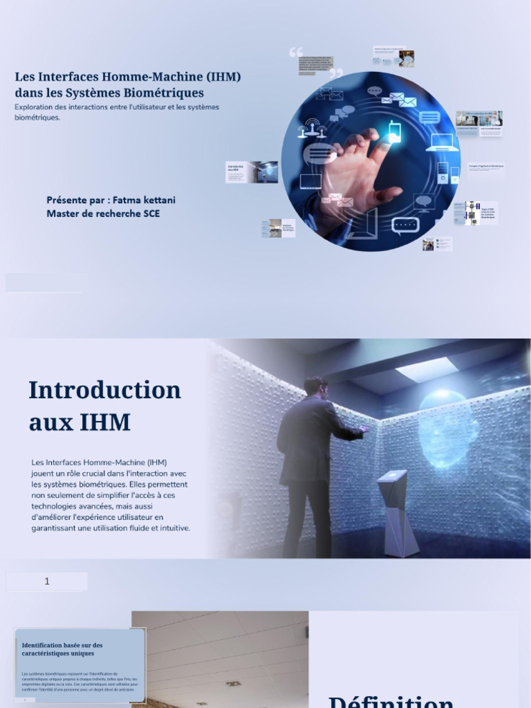 Les Interfaces Homme-Machine (IHM) Dans Les Systèmes Biométriques | PDF