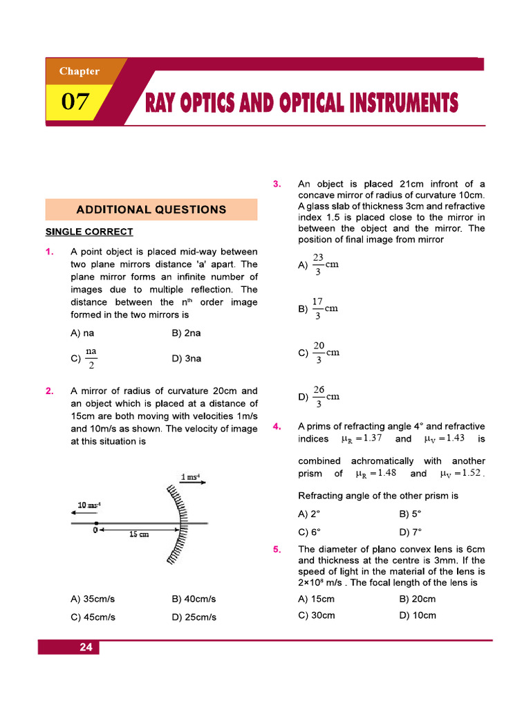 07ray Optics | PDF