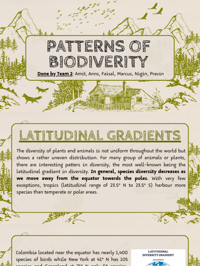 Patterns of Biodiversity Seminar (Team - 2) | PDF | Biodiversity | Biology