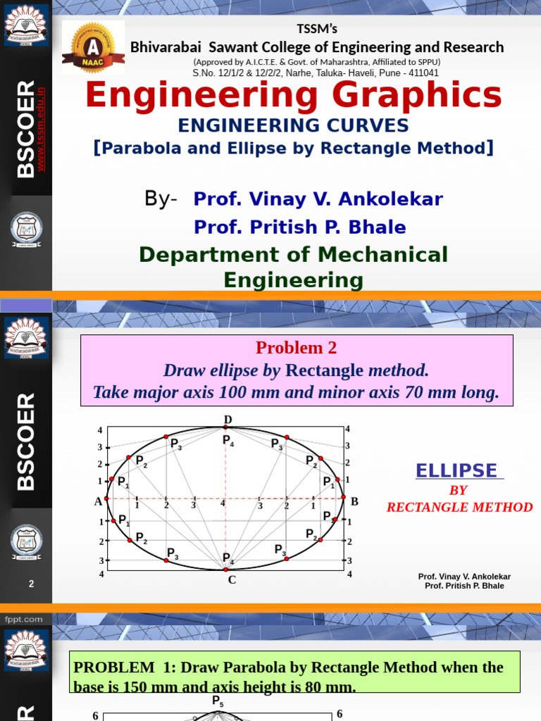 Parabola and Ellipse by Rectangle Method 2023 | PDF | Ellipse | Euclid