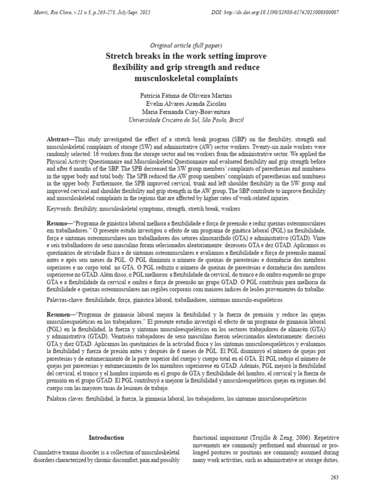 RS - Researchgate - Why Strech Breaks Are Important | PDF | Elbow ...