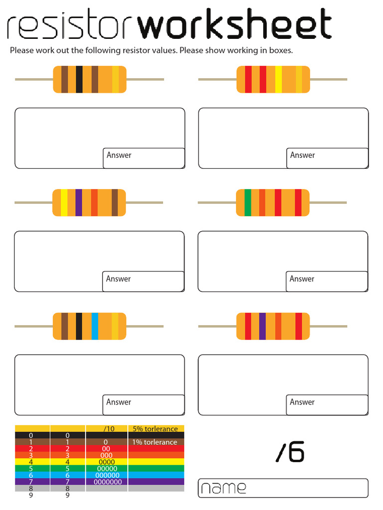 Resistor Value Calculation Guide | PDF