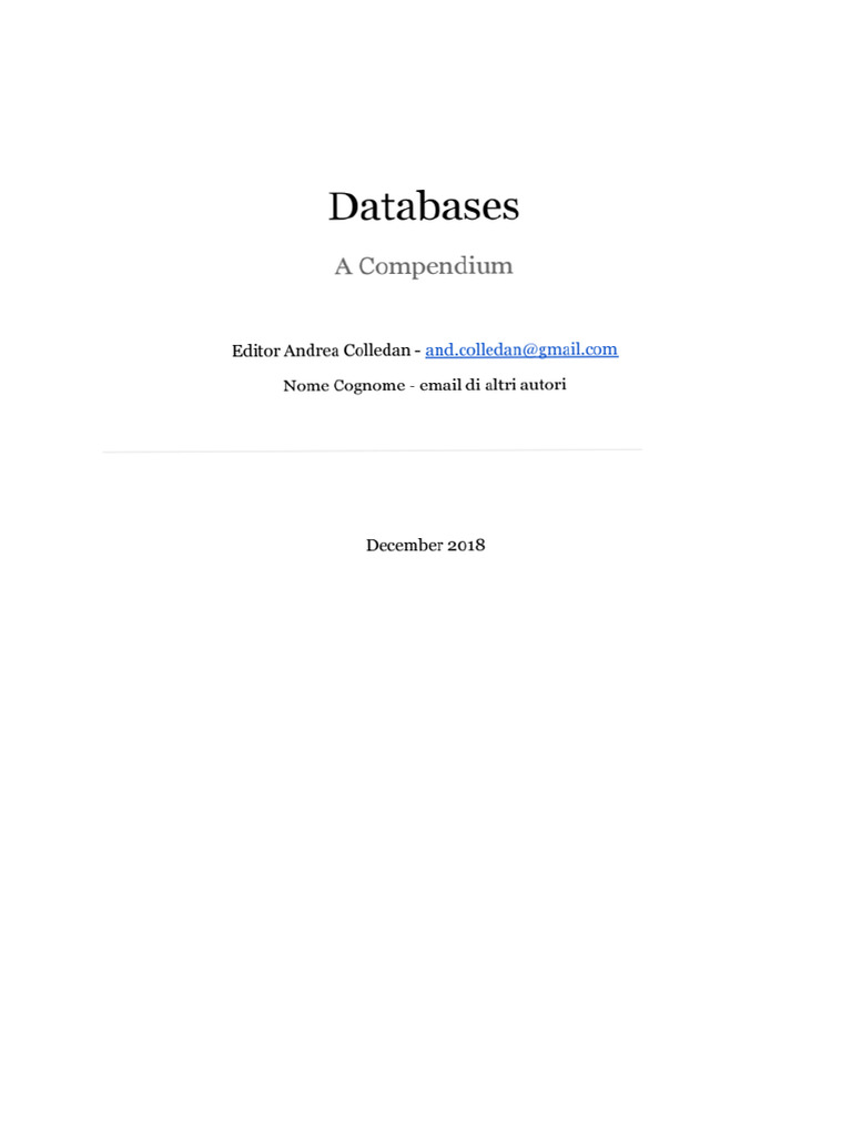 Database Study Compendium for Exams | PDF | Relational Model ...