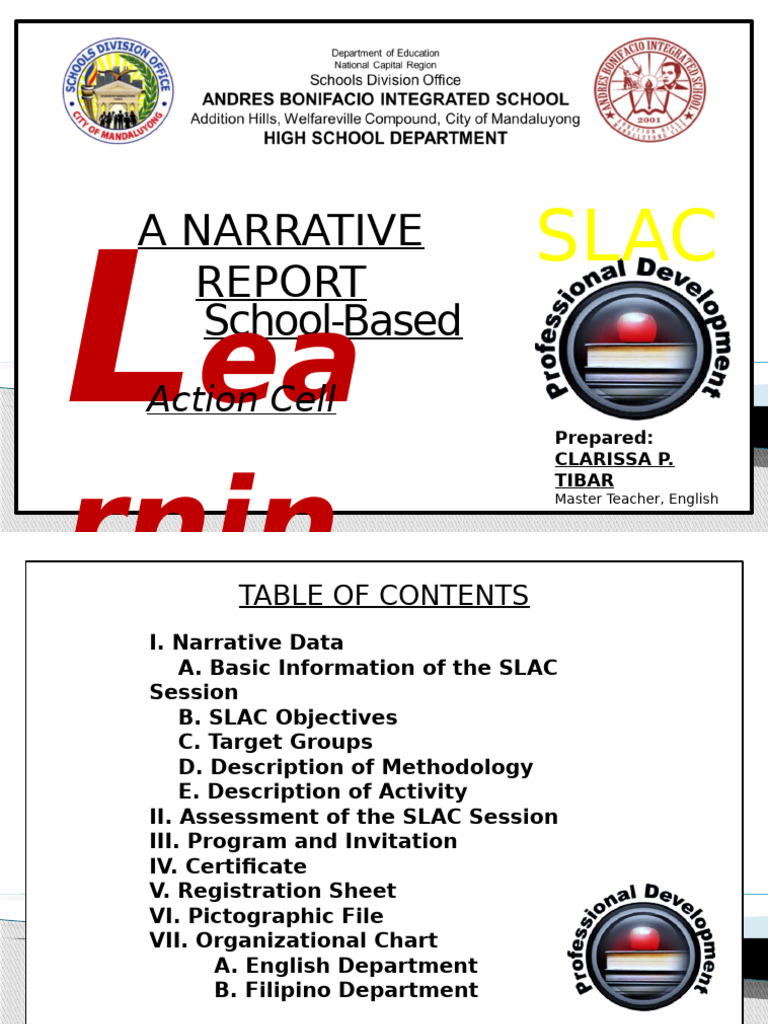 School-Based Learning Action Cell Report | PDF | Learning