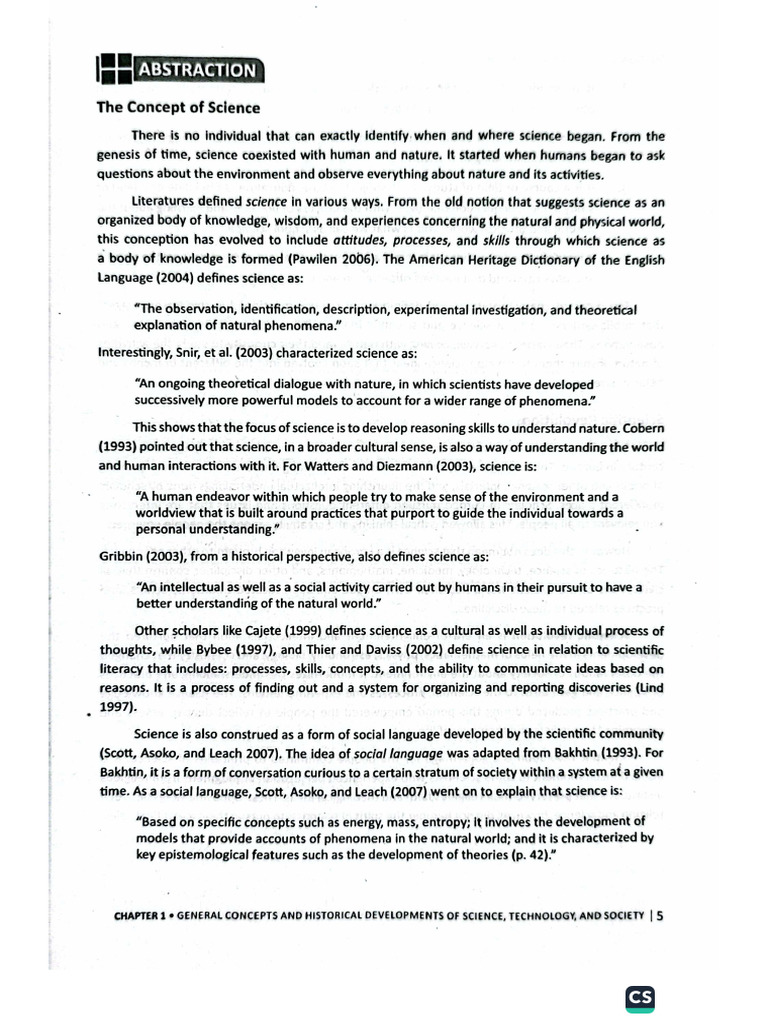 Ch1 Lesson 1 - The Concept of Science | PDF