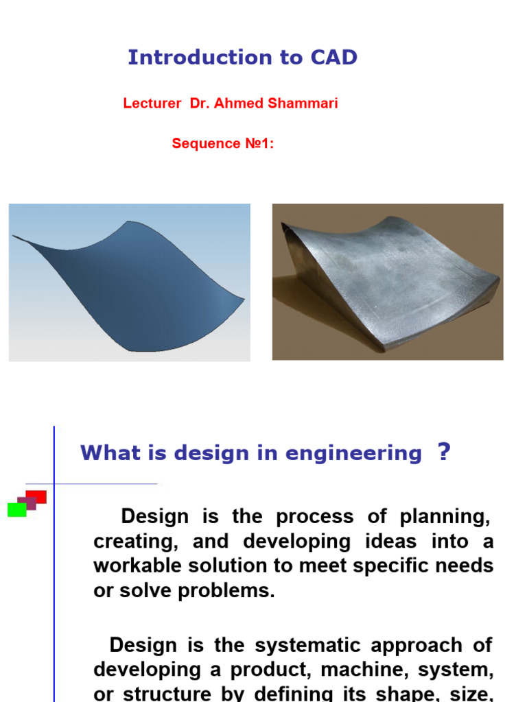 Introduction to CAD and Design Process | PDF | Technical Drawing ...