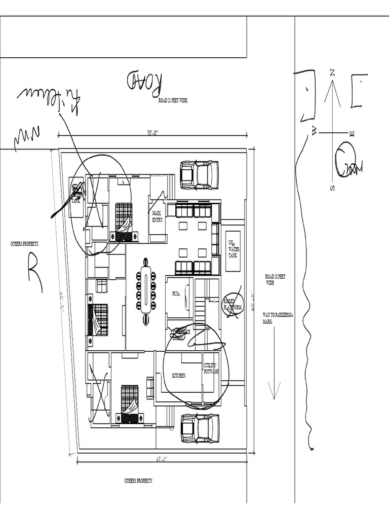 Property Layout with Road Specifications | PDF