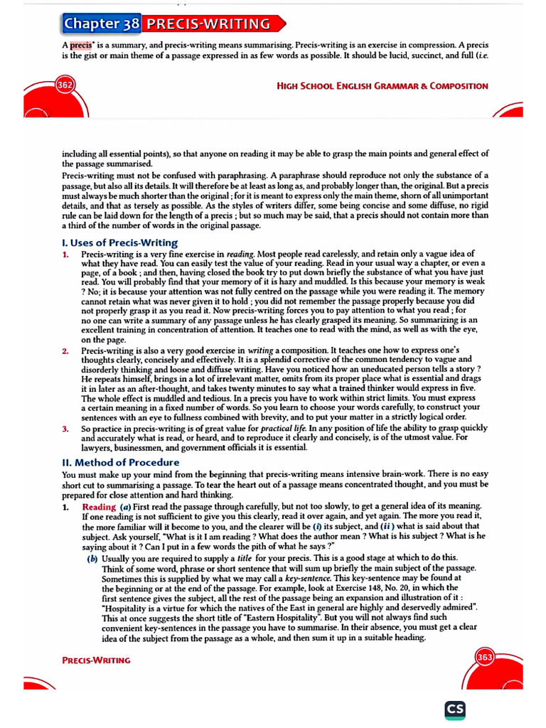 Precis Writing | PDF