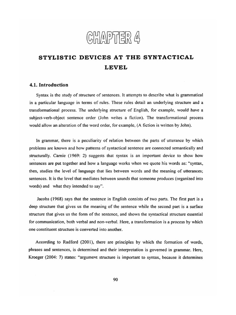 Stylistic Devices at The Syntactical Level | PDF | Semantics | Syntax