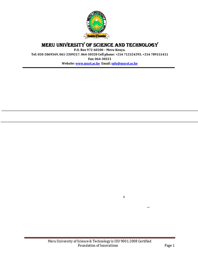 Meru University Business Math Exam 2015 | PDF | Arithmetic Mean ...
