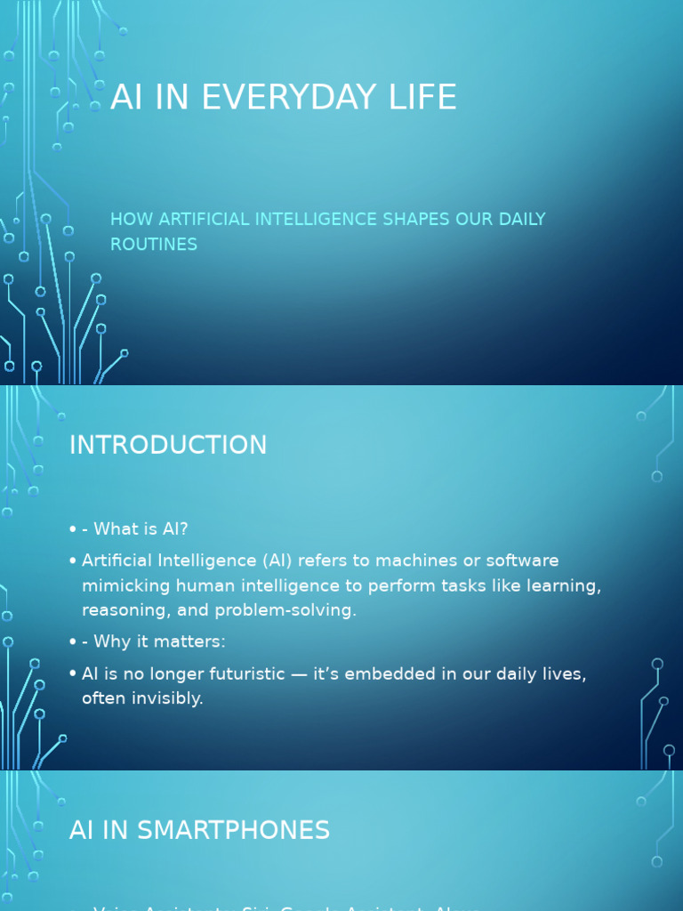 How AI Influences Daily Life | PDF | Artificial Intelligence ...