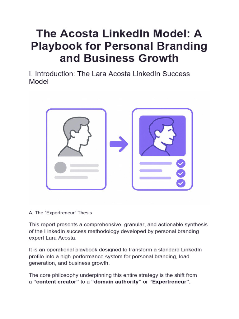 Acosta's LinkedIn Branding Playbook | PDF | Linked In