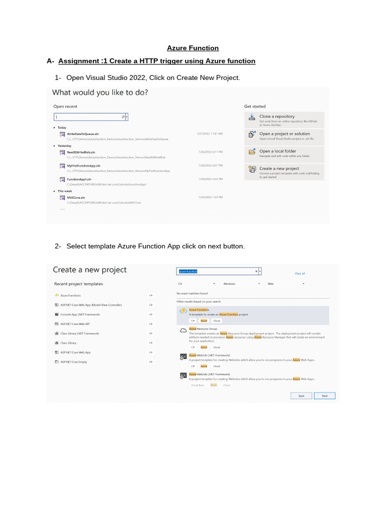 Create Azure Functions: HTTP & Queue Triggers | PDF | C Sharp ...