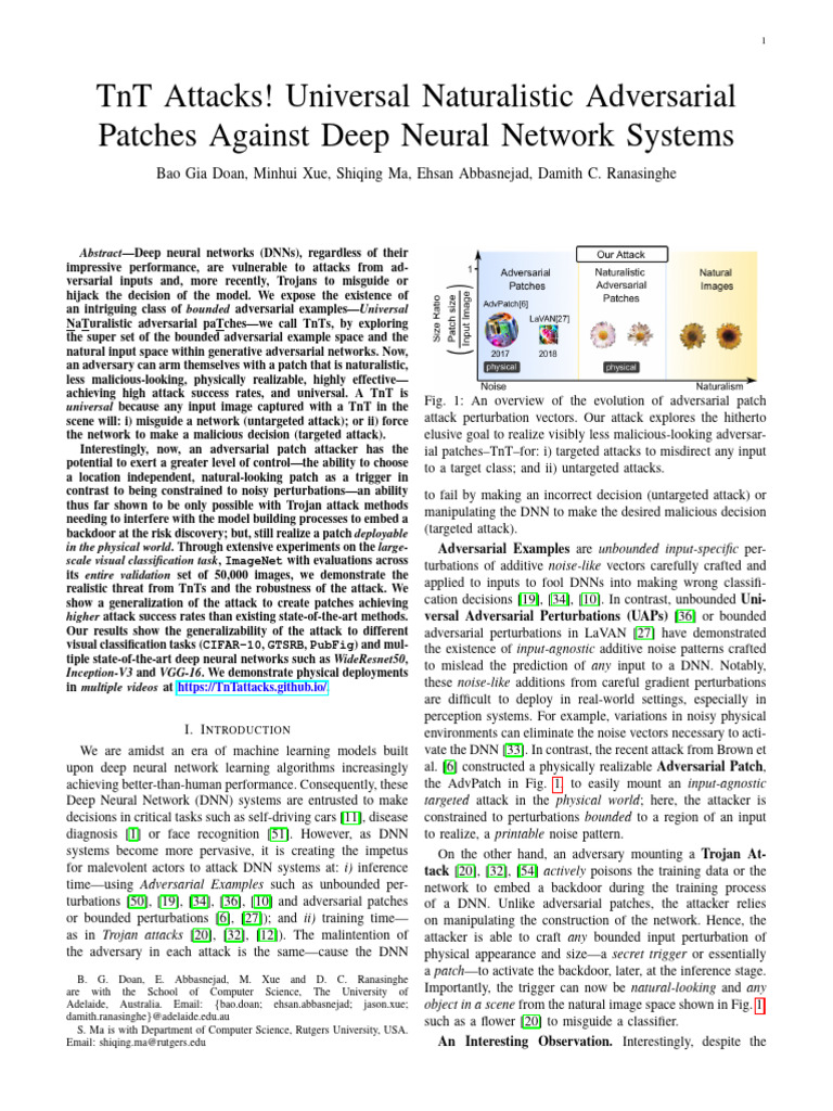 Universal Naturalistic Adversarial Patches | PDF | Deep Learning ...