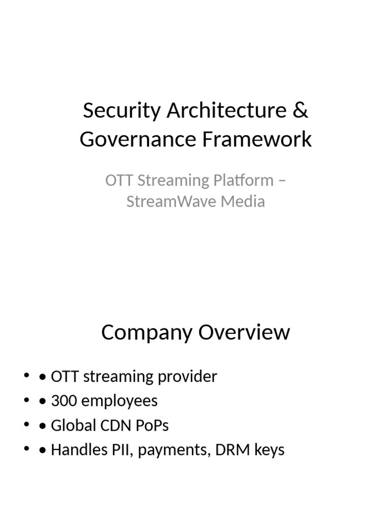 StreamWave Media Security Framework | PDF