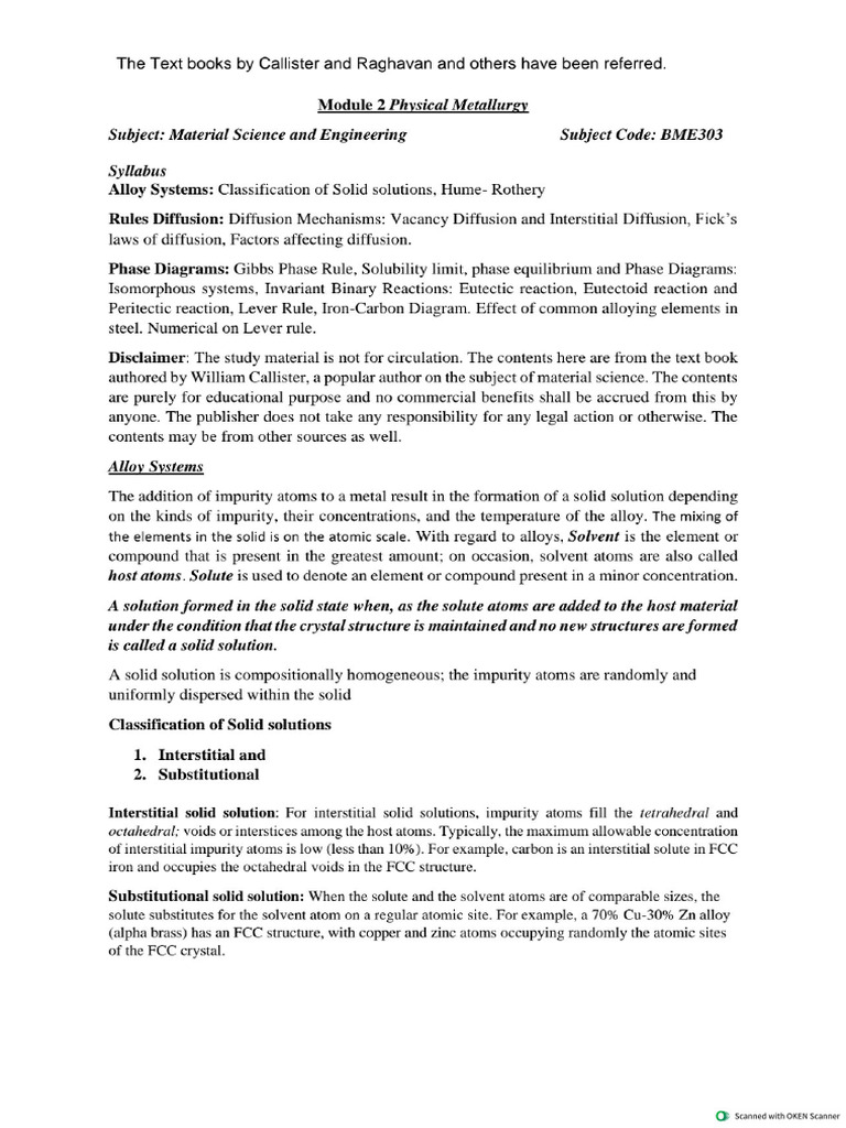 Module 2 Physical Metallurgy | PDF